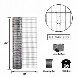 Garden Zone Cage Welded Wire 1/2 In. X 1 In. 16 Ga. -Fencing sale 1008168 new 5