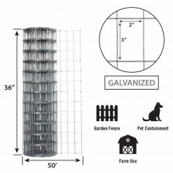Garden Zone Garden Craft Economy Galvanized Fence 36 In. X 50 Ft. 16 Ga. -Fencing sale 1208593 new 5