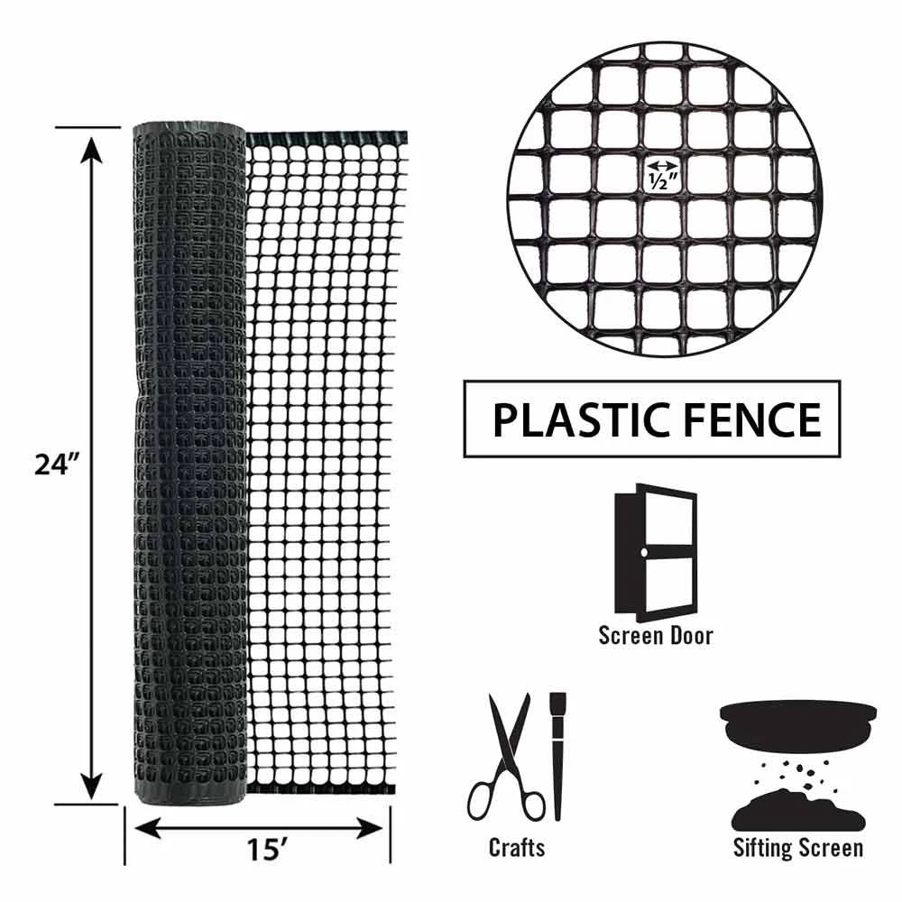Garden Zone 1/2 In. Black PVC Hardware Net 5 Garden Zone 1/2 In. Black PVC Hardware Net - Image 4