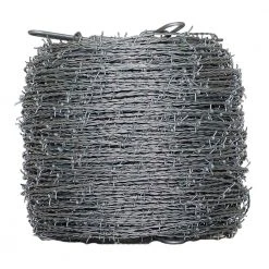 Ok Brand Hi-Tensile 4-Point Barbed Wire, 15-1/2 Gauge