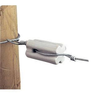 Porcelain Bull Nose Strain Insulator 10 Pack 3 Porcelain Bull Nose Strain Insulator 10 Pack